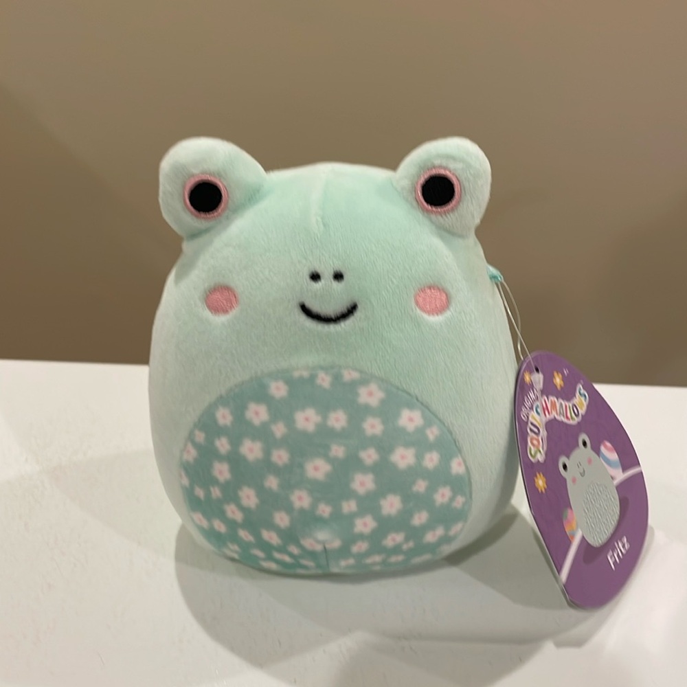 NWT 5” Fritz the Frog with Floral Belly Easter Squishmallow